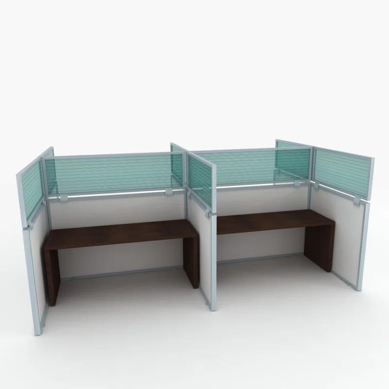 OBEX Acrylic Cubicle Mounted Privacy Panel with Small Brackets
