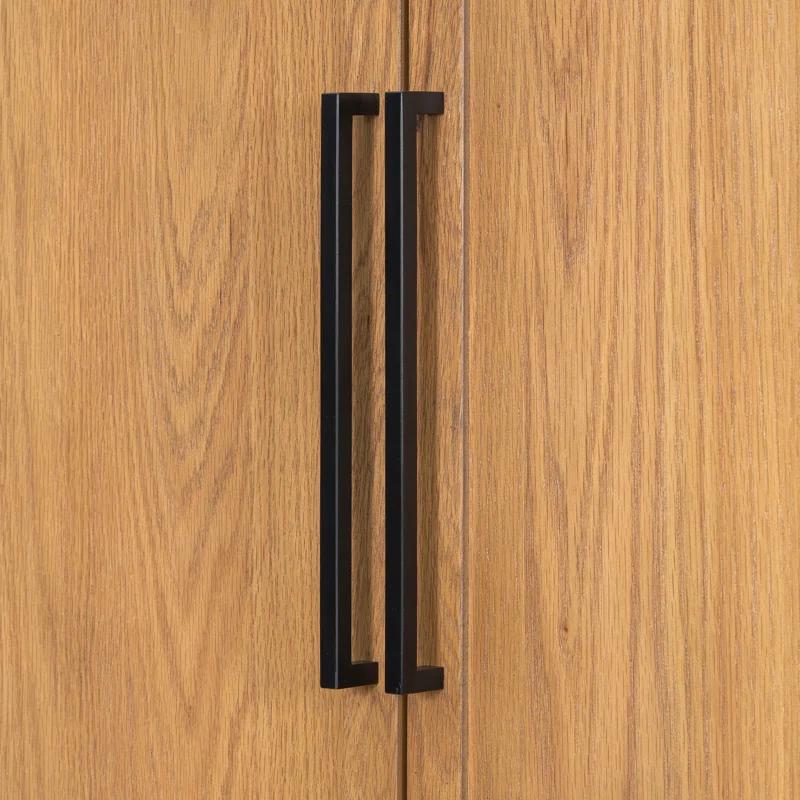 Keyly inc 36.2" W multiple storage functions Oak Veneer Cabinet