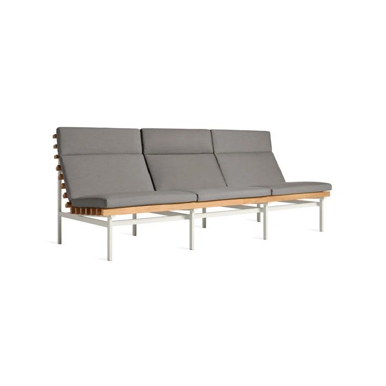 Perch 88'' Wide Powder Coated Aluminum Patio Sofa with Cushions