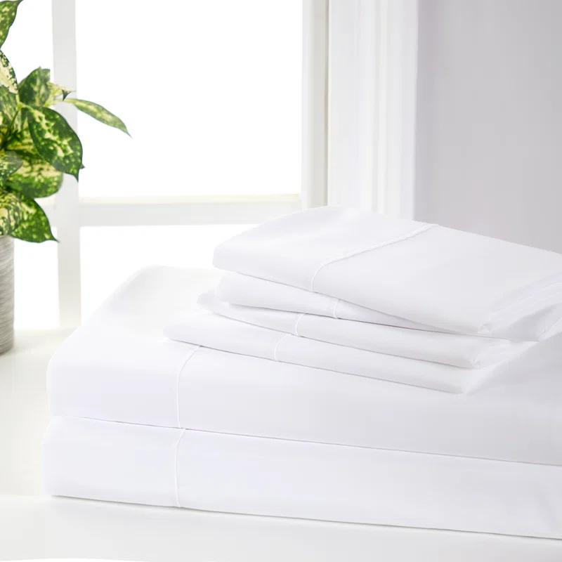 Bed Bath Fashions Bibb Home 2000 Count 6-Piece Rayon From Bamboo Sheet Set with Snug Grip