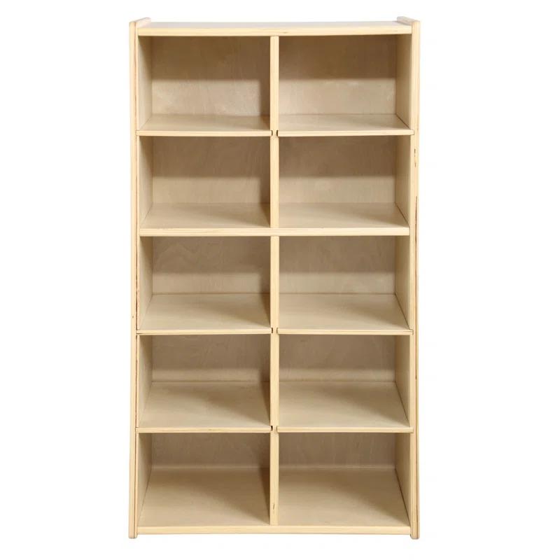 ECR4Kids ECR4Kids Streamline 10 Cubby Tray Cabinet 5x2, Classroom Furniture
