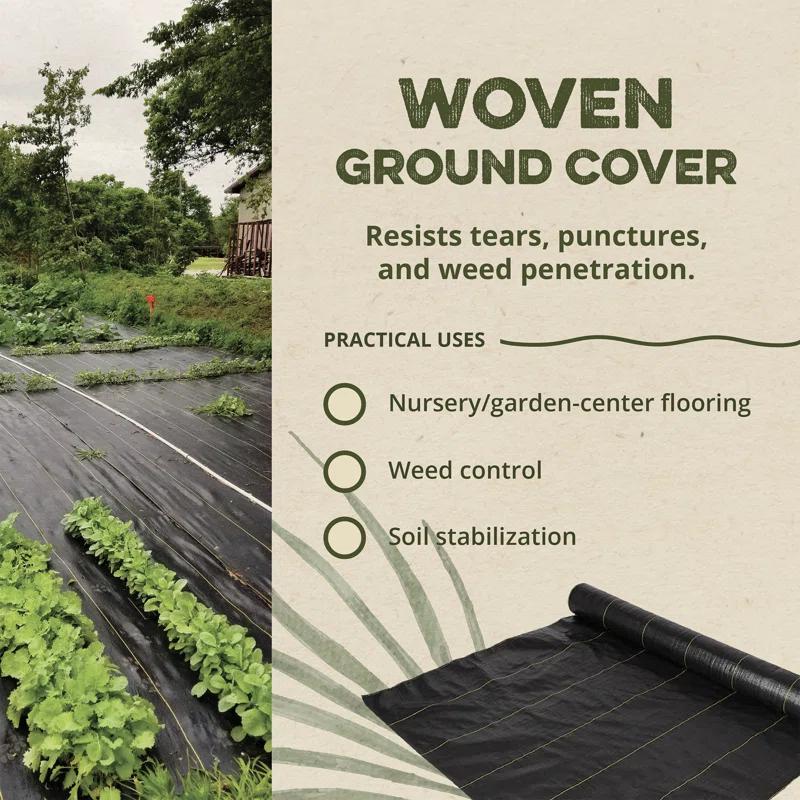 Dewitt DeWitt Sunbelt Woven Weed Barrier Landscape Fabric Ground Cover