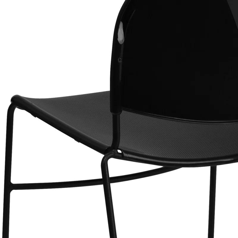 Flash Furniture Gaea 880 lb. Capacity Ultra-Compact Stack Chair with Metal Frame (Set of 5)