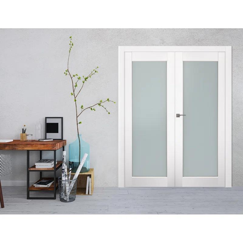 Smart Pro 207 Solid Manufactured Wood and Glass Paneled French Door