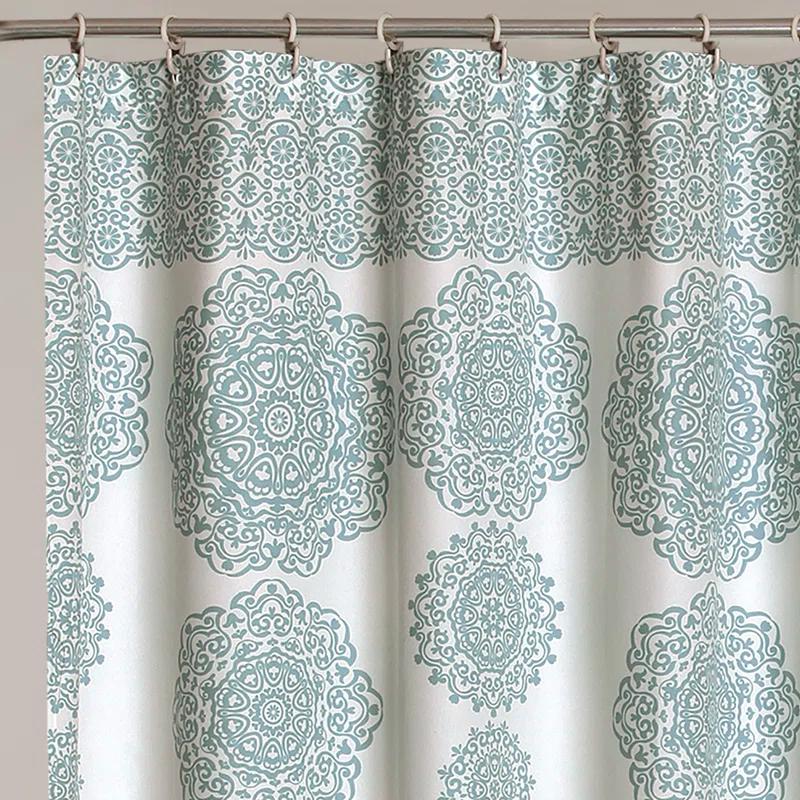 Lush Decor Stripe Medallion Shower Curtain
