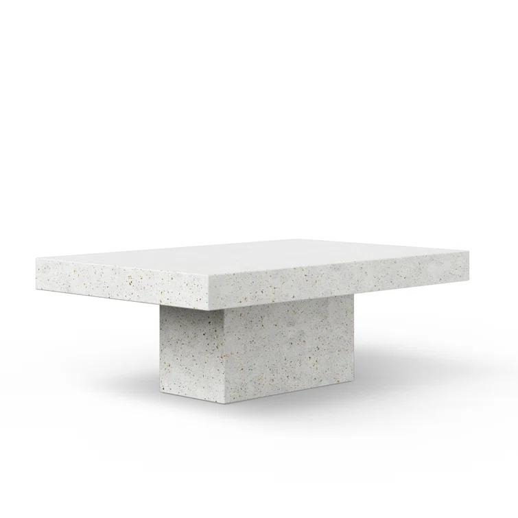 AllModern Kareen Concrete Pedestal Coffee Table & Reviews | AllModern