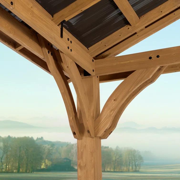 Backyard Discovery Arlington 12 Ft. W x 10 Ft. D Solid Wood Patio Gazebo