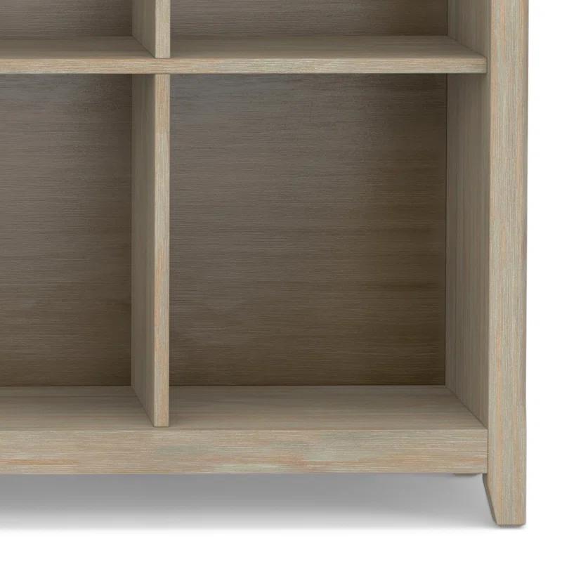 Simpli Home Amherst 57"W Solid Wood Storage Console Table with 8 Cube Storage