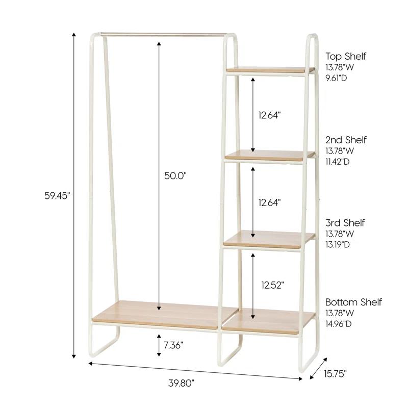 IRIS USA, Inc. Multi-Shelf Metal Garment Rack