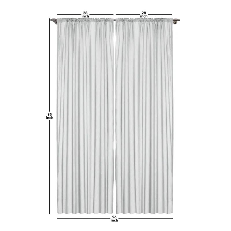 Ambesonne Rose Floral Semi-Sheer Rod Pocket Curtain Panels (Set of 2)