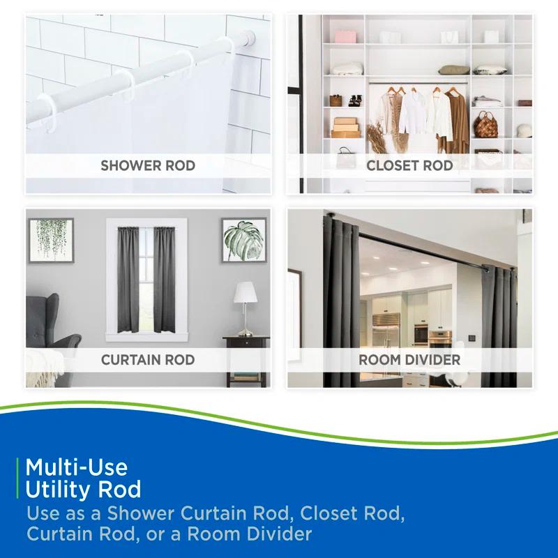 Kenney Metal Shower Curtain Rod