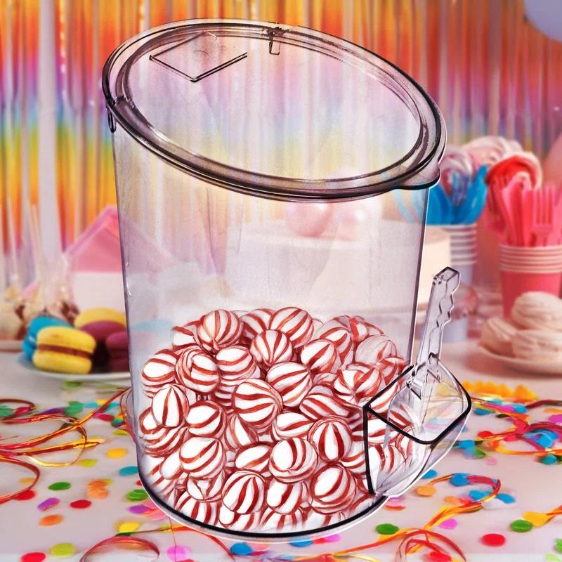 Azar Displays 3.7 Gallons Clear Acrylic Candy Bin with Scooper