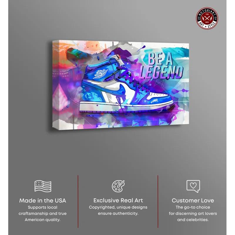 Notori Art Be A Legend Tie Dye Urban Style Wall Art by Notoriart