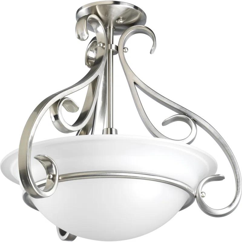 Fleur De Lis Living Lilly 3 - Light Brushed Nickel Single Pendant