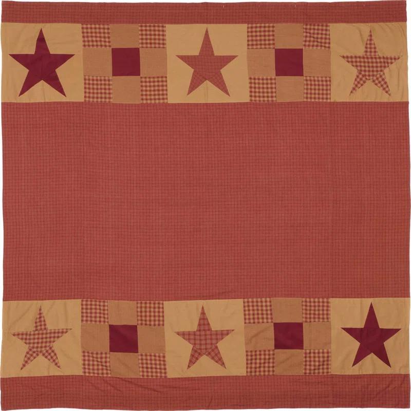 VHC Brands Ninepatch Star Cotton Shower Curtain