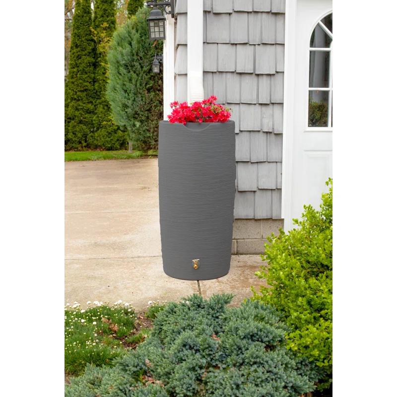 Good Ideas Good Ideas 50 Gallons Plastic Drainable Dual Overflow Planter Rain Barrel