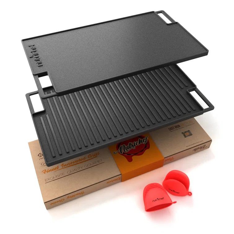 NutriChef 10'' Non-Stick Cast Iron Griddle