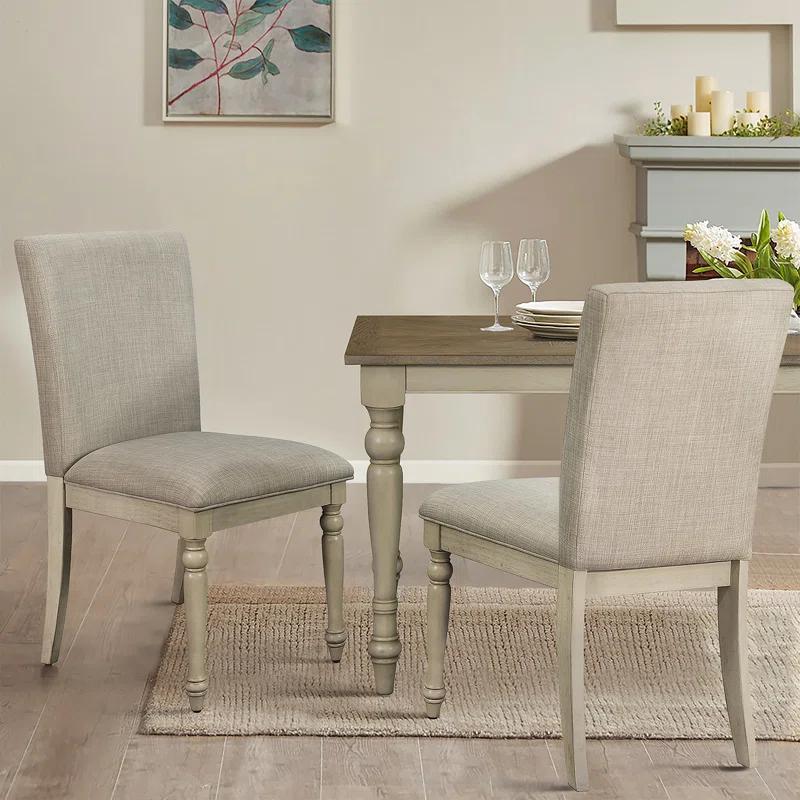 Martha Stewart Fiona Side Chair in Light Gray (Set of 2)