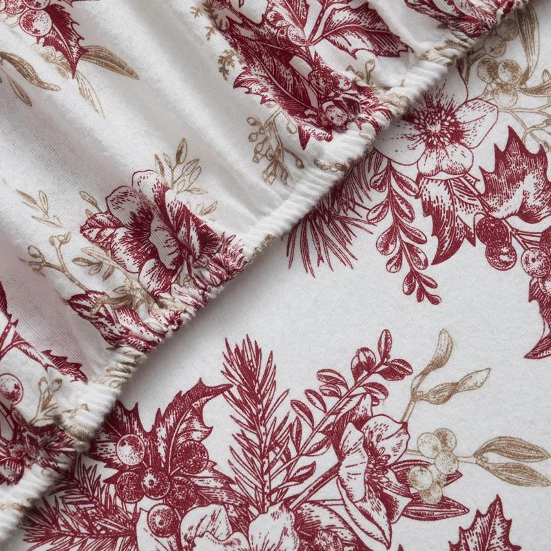 Tahari Toile 4-Piece Triple Brushed Cotton Flannel Bed Sheet Set