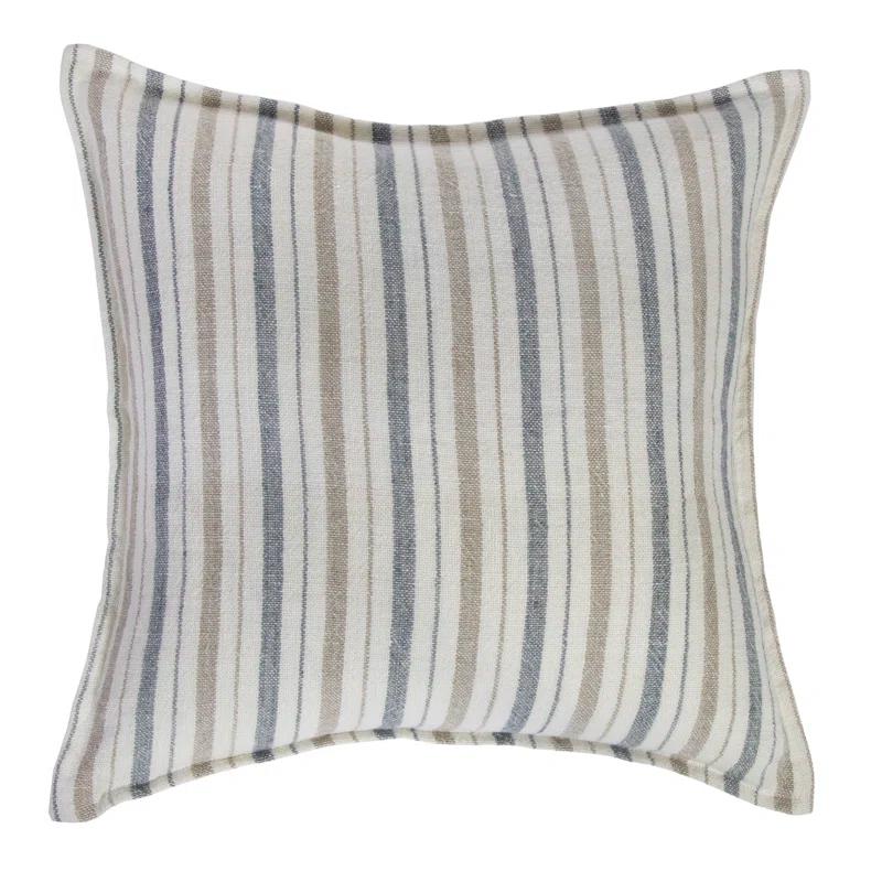 Naples Striped Linen Throw Pillow