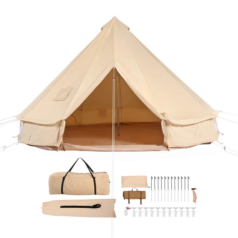 VEVOR VEVOR Canvas Bell Tent 4-Season Camping Yurt Tent with Stove Jack