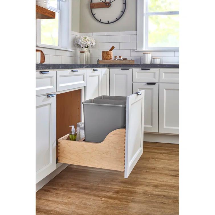 Rev-A-Shelf Wood Pullout Trash/Waste Container W/ Soft-Close