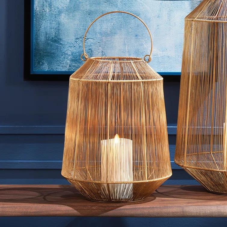 Greta Antique Brass Lantern