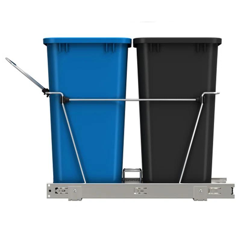 Rev-A-Shelf Rev-A-Shelf Double Pull Out Trash Can 35 Qt for Kitchen
