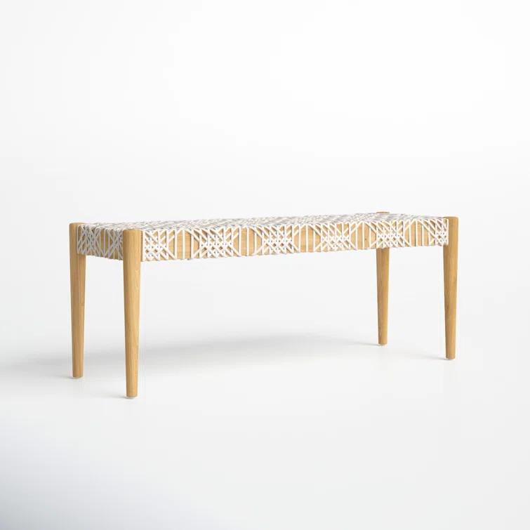 Kazbah 47" Genuine Leather Bench