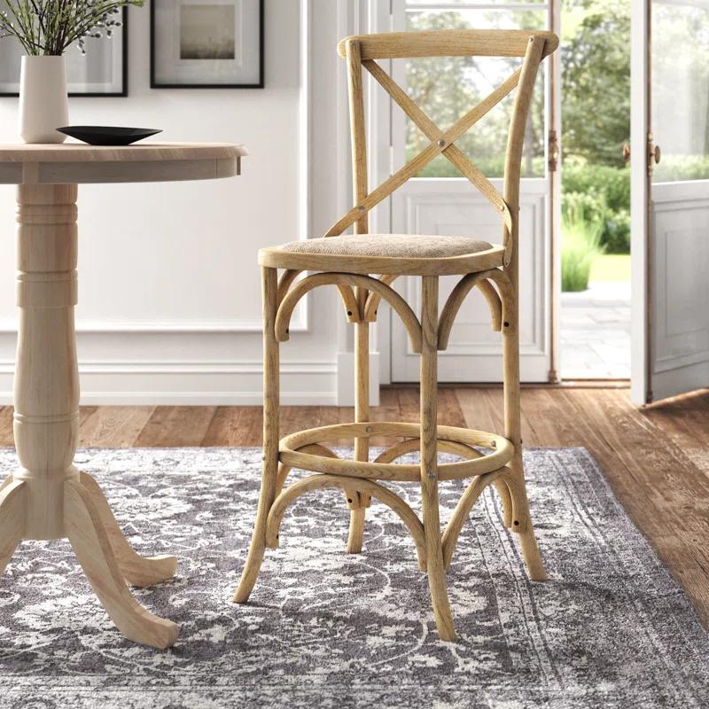 Modway Modway The Gray Barn Hidden Hill Elm Wood Barstool