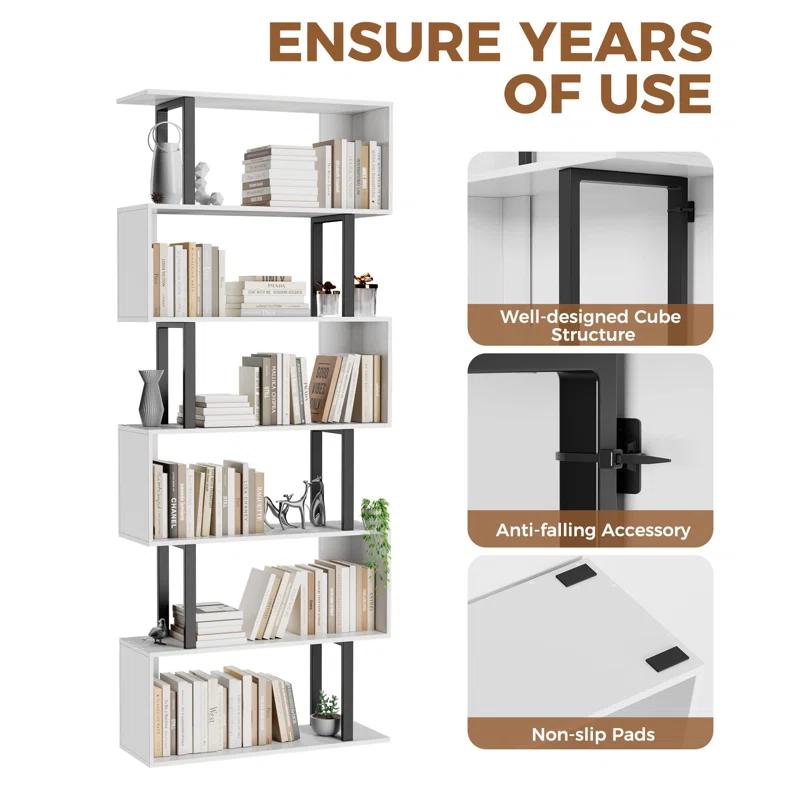 Hokku Designs 6 Tier Geometric Bookcase