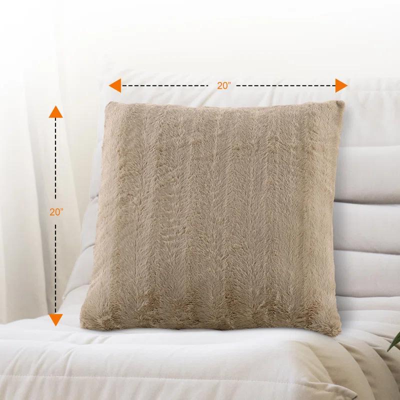 Cheer Collection FRBIN Square Pillow Cover & Insert (Set of 2)