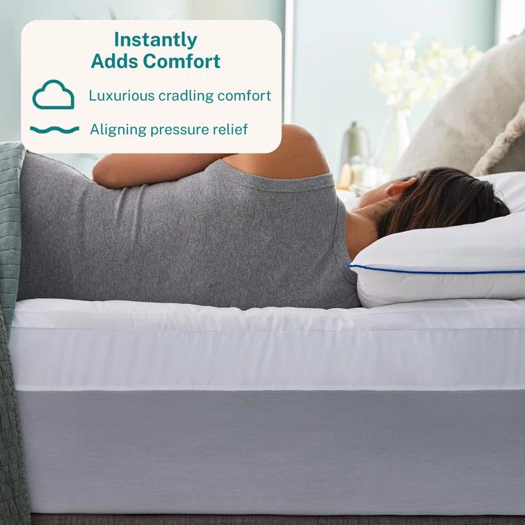 Sleep Innovations 4'' Gel Memory Foam Mattress Pad