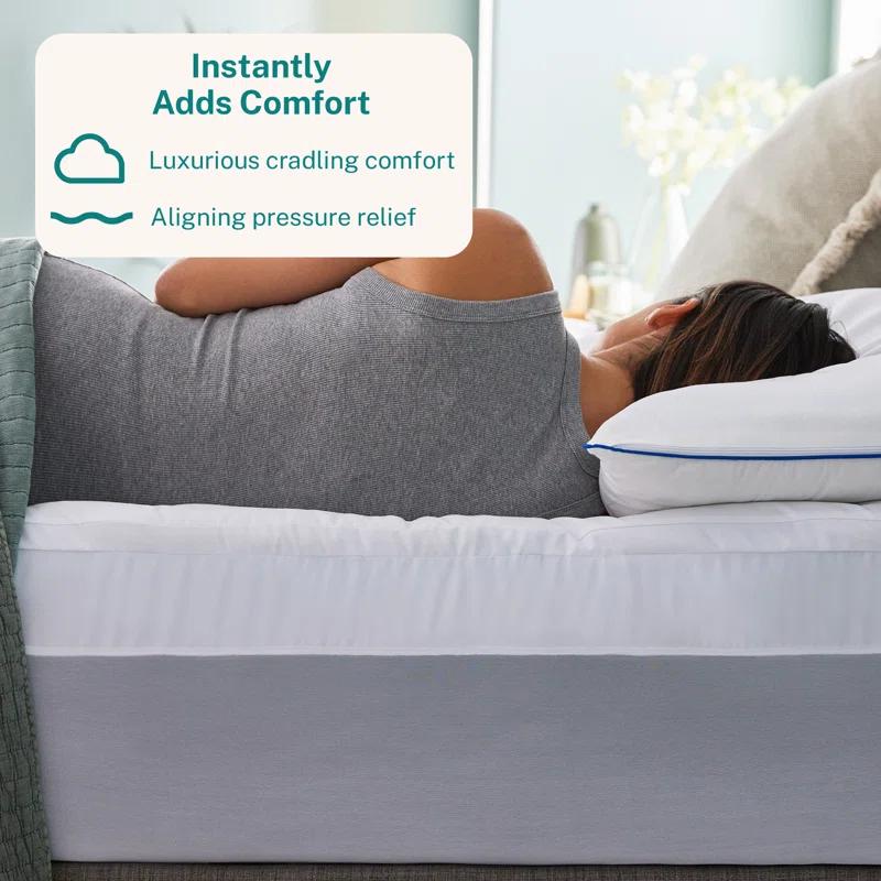 Sleep Innovations 4'' Gel Memory Foam Mattress Pad