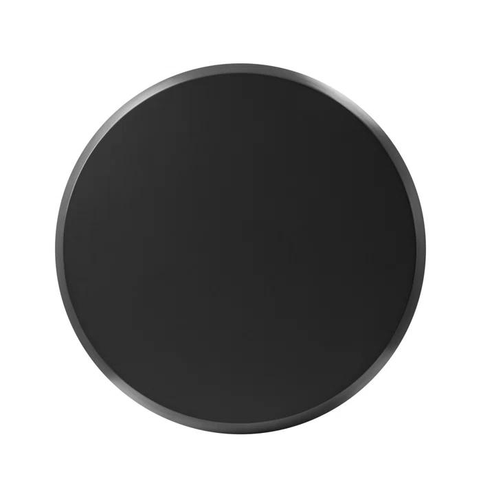 Round Ivory Concrete Outdoor Coffee Table with Storage