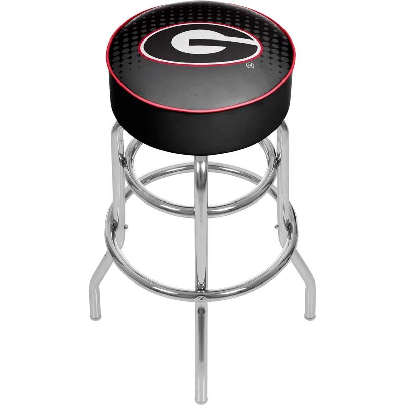 Trademark Global NCAA Swivel Upholstered Counter Stool with Metal Frame