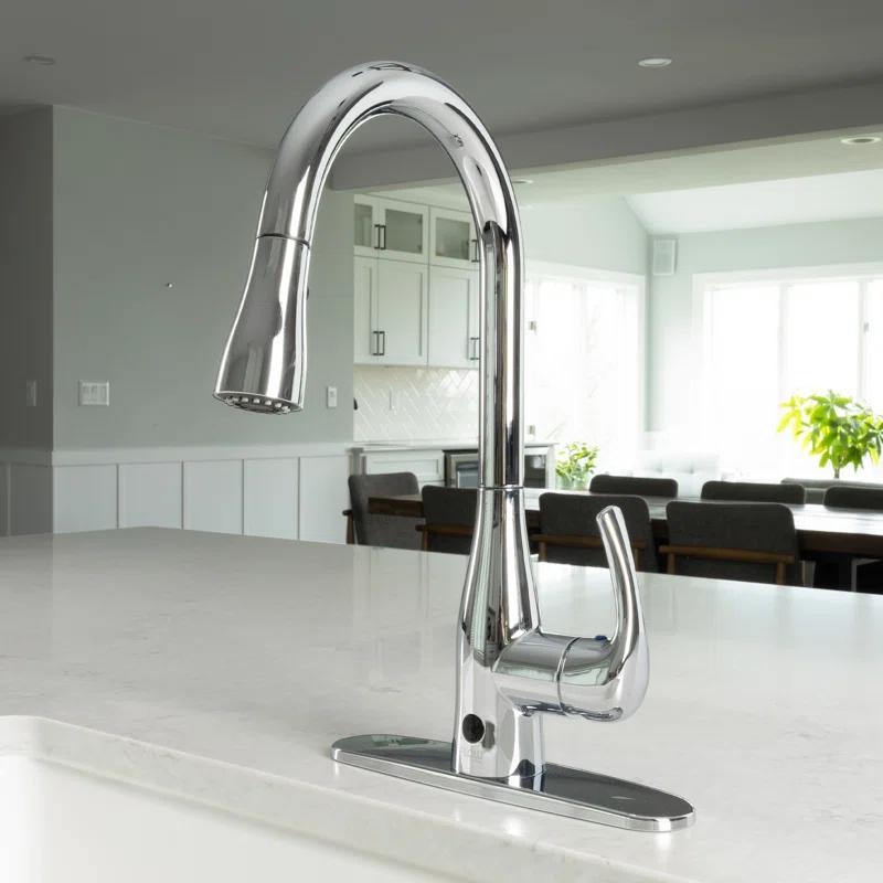 Bio Bidet By BEMIS Pull Down Touchless Kitchen Faucet