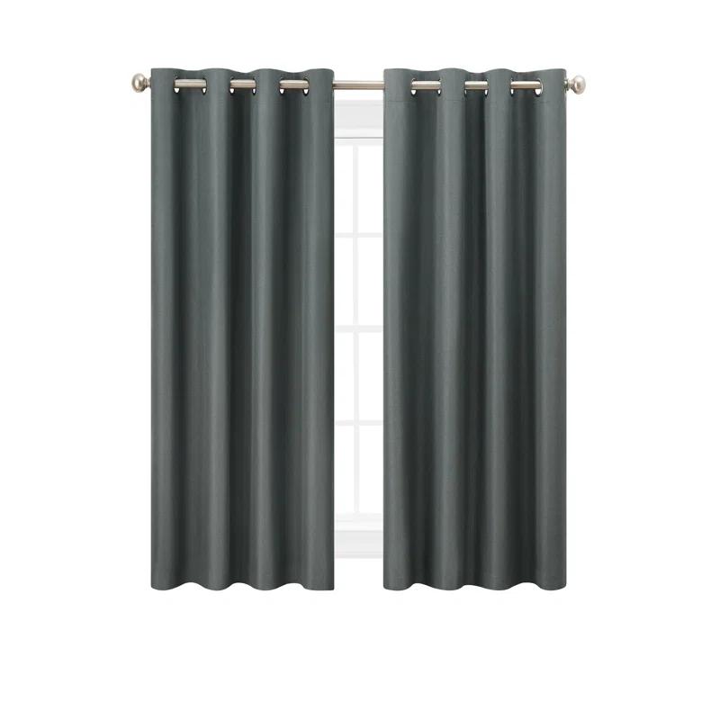 Nautica Nautica Synthetic Solid Color Blackout Thermal Rod Pocket Curtain Panels (Set of 2)