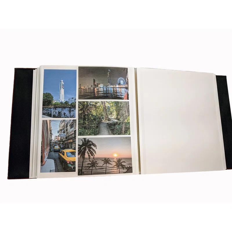 BEACHWATER POOL & SPA, LLC Photo Album Self Adhesive, 100 Pages 50 Sheets, Self Stick Sheet, Scrapbook, Picture Book, 4X6, 5X7, 8X10, 8-1/2X11, Replaceable Pages