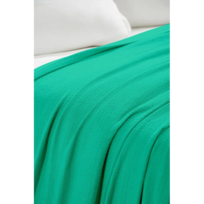 Superior Waffle Weave Honeycomb Knit Soft Textured All-Season Cotton Blanket