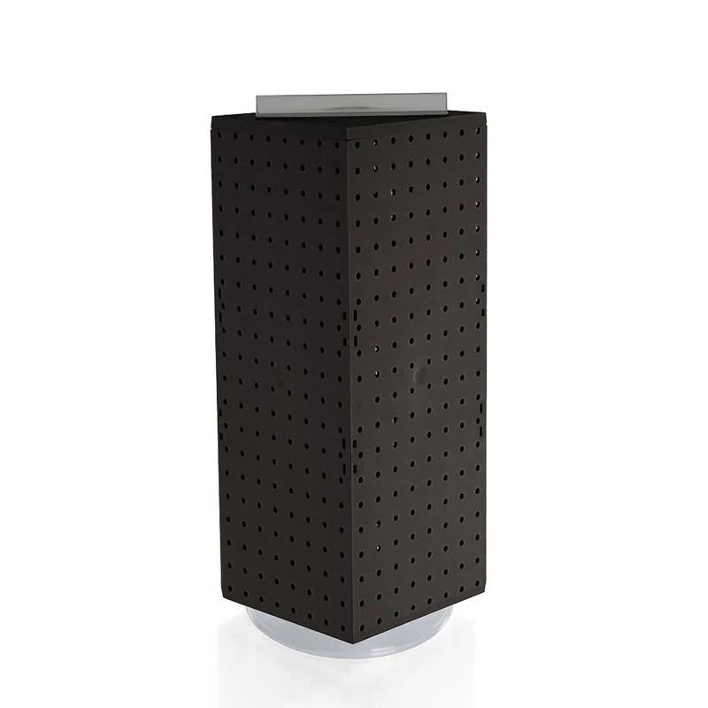 Azar Displays 703385-BLK Four-Sided Revolving 8"W x 20"H Pegboard Counter Display