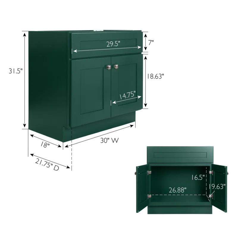 Design House Brookings 30 Inch Bath Vanity, Ready to Assemble, Sherwin Williams®