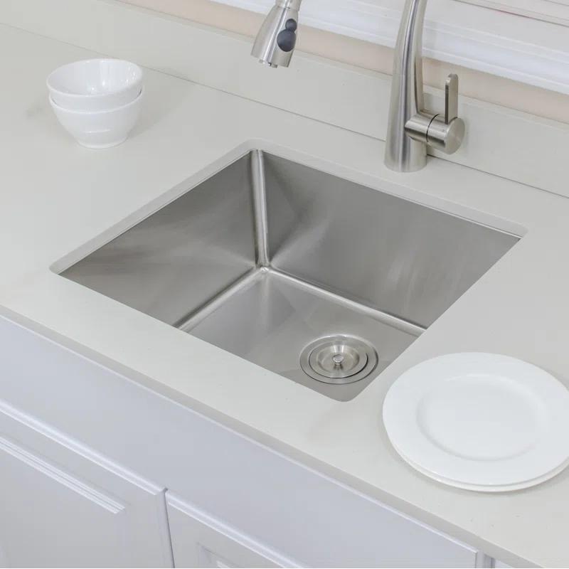 Wells Sinkware Chef's Series 20.5'' L Undermount Stainless Steel Kitchen Sink CSU2119-9
