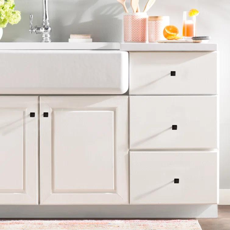 Amerock 1 1/8" Length Square Knob Multipack (Set of 10)