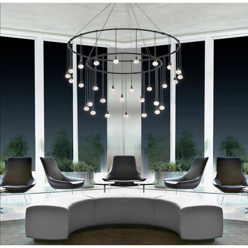 SONNEMAN Suspenders® 30 - Light Satin Black LED Cluster Pendant