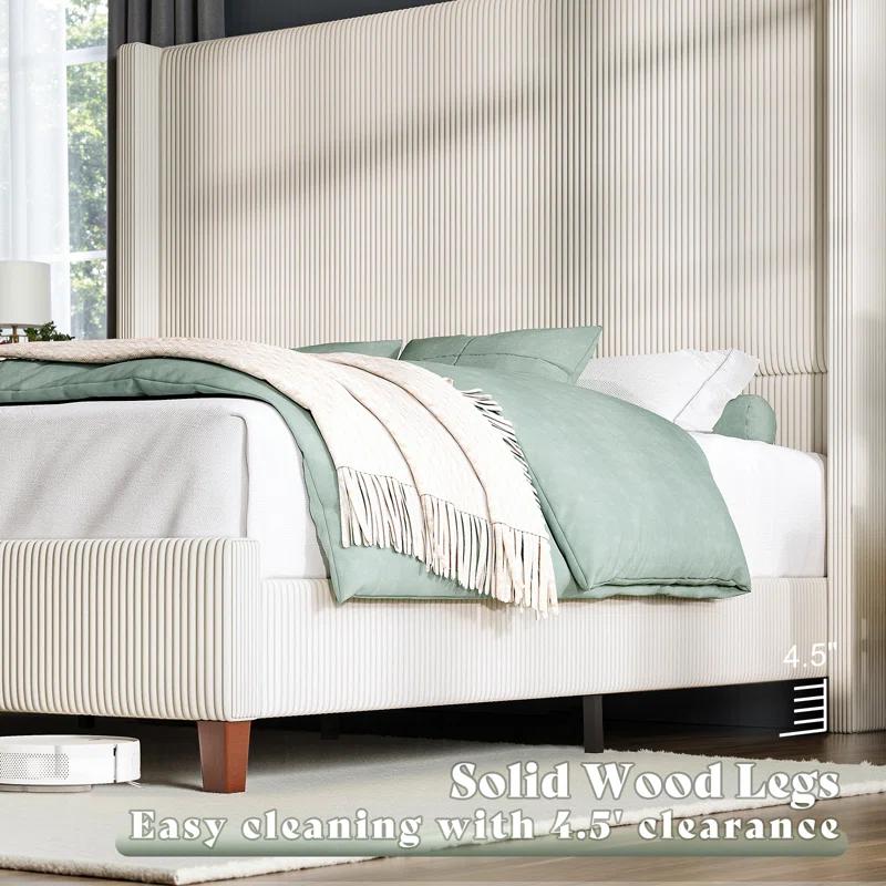 Willa Arlo™ Interiors Dunwoody Upholstered Wingback Platform Bed