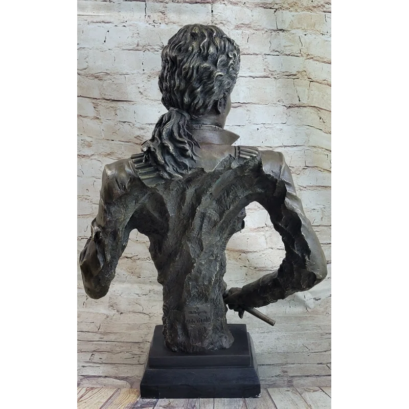 Red Barrel Studio® Michael Jackson Limited Edition Bronze Metal Sculpture King Of Pop By Aldo Vitaleh
