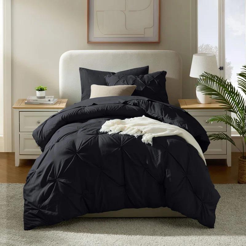 Bed-in-A-Bag Pleated Comforter Set with Bed Sheets