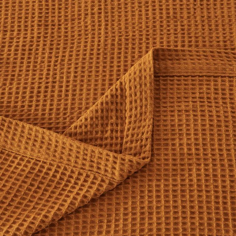 Solid Cotton Waffle Weave Blanket