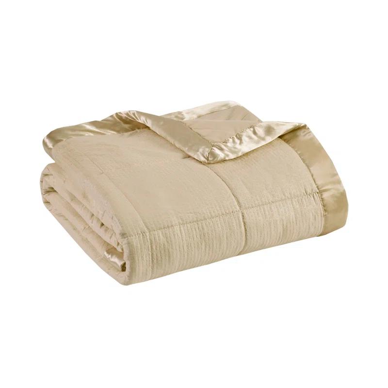 Madison Park Cambria Oversized Down Alternative Blanket with Satin Trim